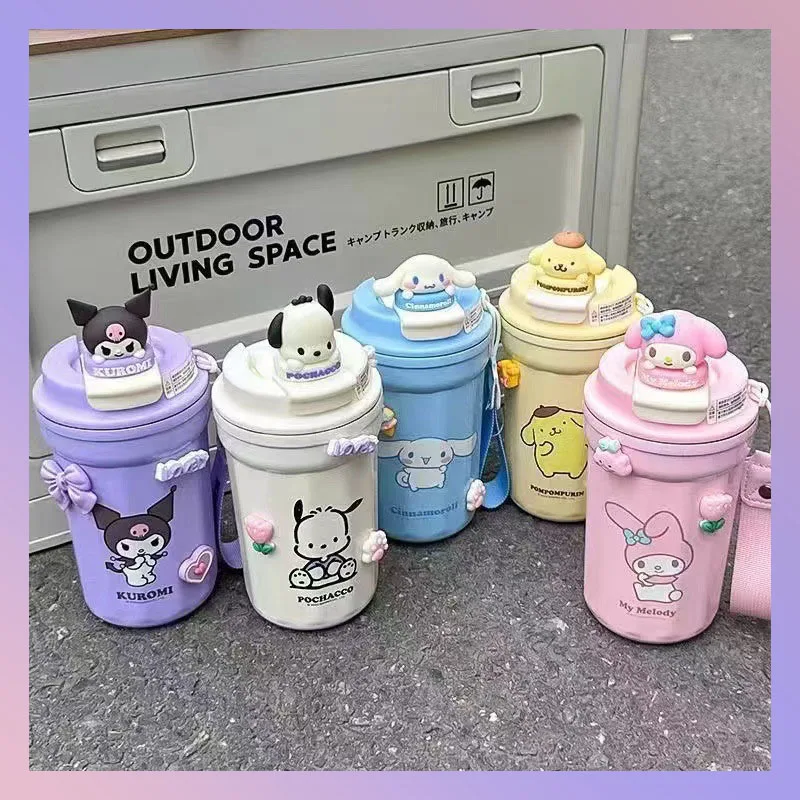 304 Stainless Steel Large Capacity Cute Girl Insulated Cup 480ml Large Capacity Insulated Cup Student And Children'S Water Cup