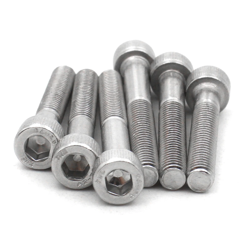 1-20PCS 304 Stainless Steel Half-Thread Extended Hex Socket Cap Screws M3-M16