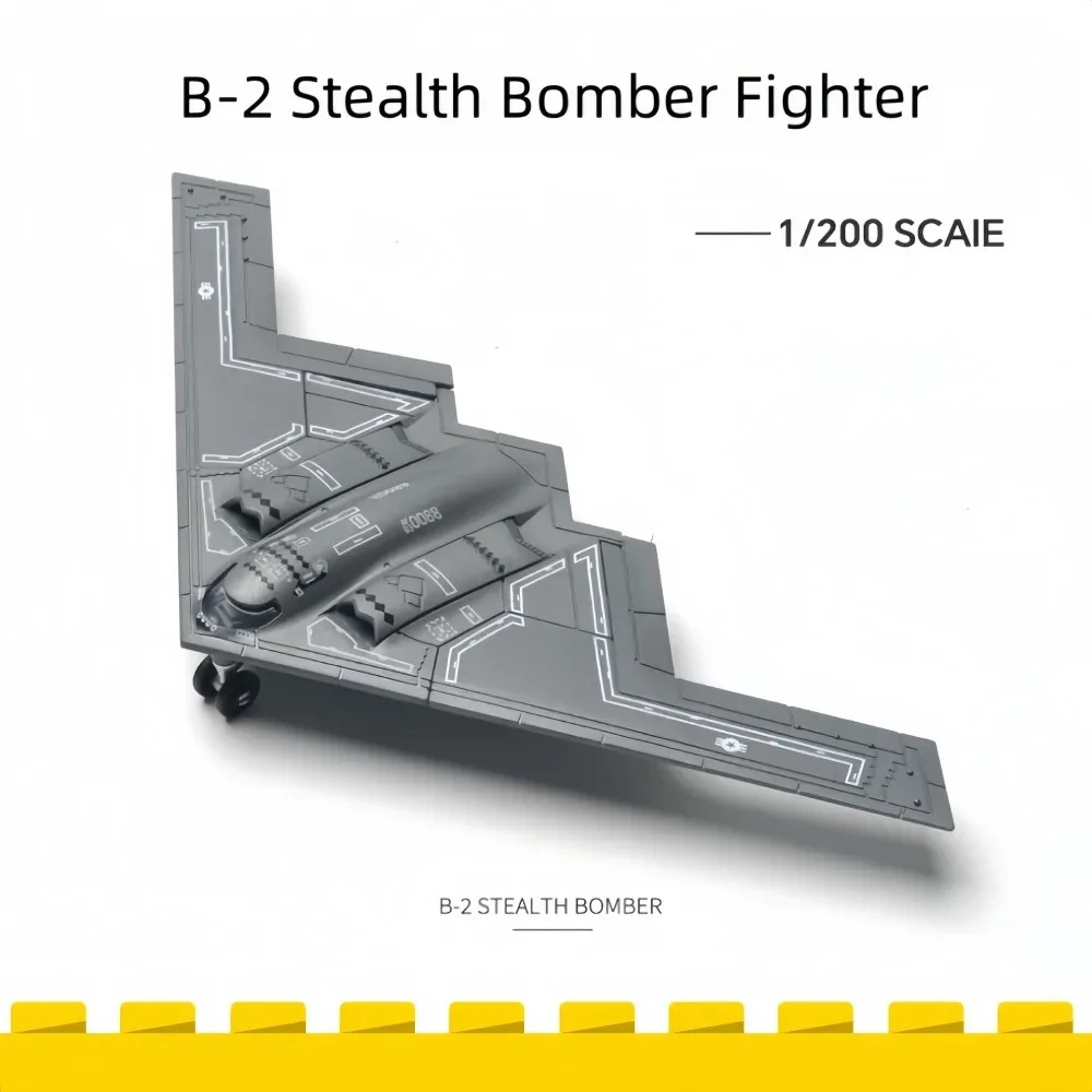 Bloques de construcción creativos de la serie militar, modelo de helicóptero de combate B2 Stealth Bomber, juguetes para niños, regalo de cumpleaños