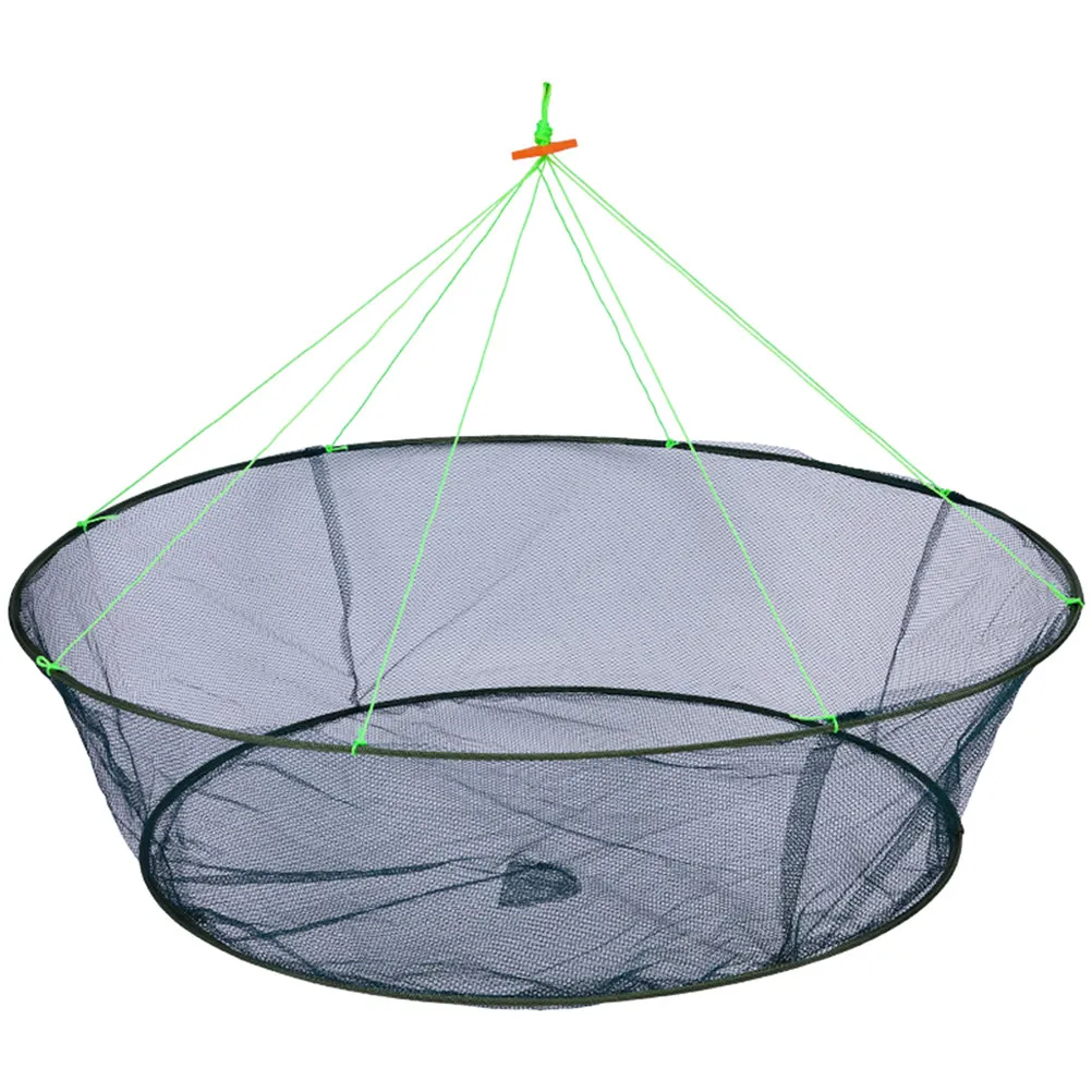 Foldable Fish Catching Net Portable Fishing Pouch Wear-Resist Trap for Shrimp Crab Lobster Fishing Storage Net
