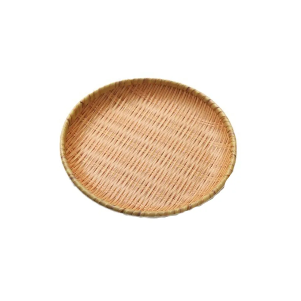 

Fruit Plate Traditional Imitation Weaving Dinner Plate Classic Convenient Bread Dessert Plate Round Durable Snack Plate Kitchen