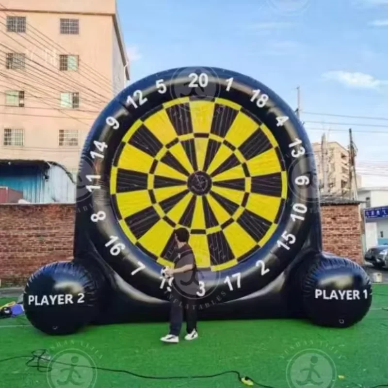 Commercial Customized Giant Inflatable Kick Darts Soccer Ball Board Game Inflatable Dart Sticky Board for Backyard Fun