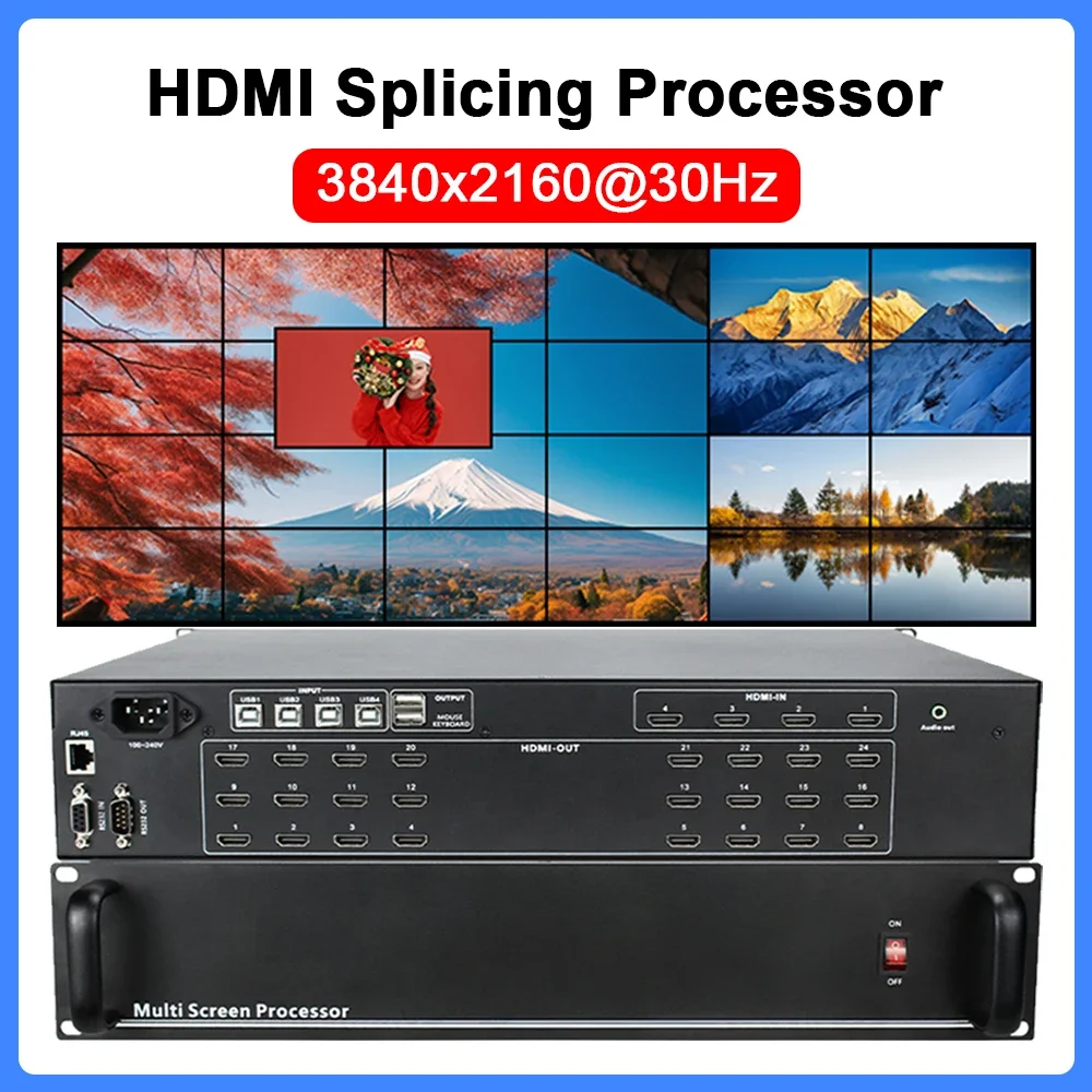 

Multi-screen screen splicing processing server Video wall processor 4K video For HDMI seamless matrix switcher