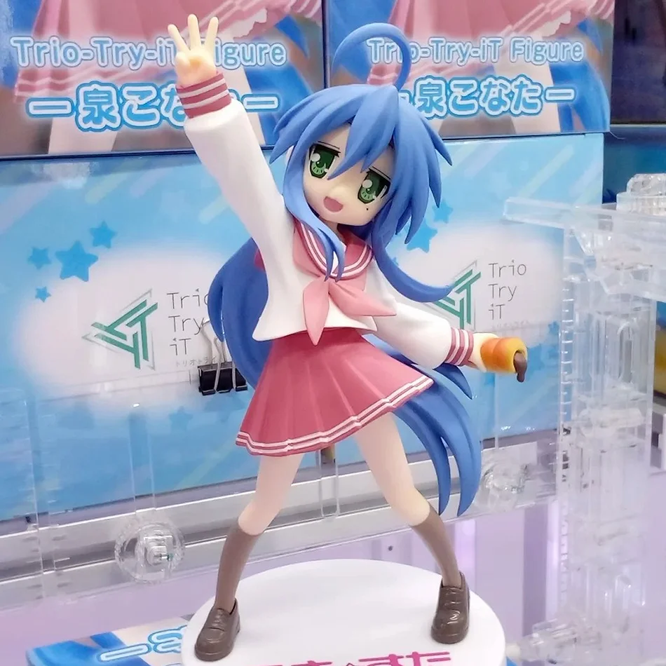 Original FuRyu Lucky Star Izumi Konata Trio-Try-iT Figur Actionfigur Spielzeug PVC-Modell Sammlerstück Anime-Figur Geburtstagsgeschenk