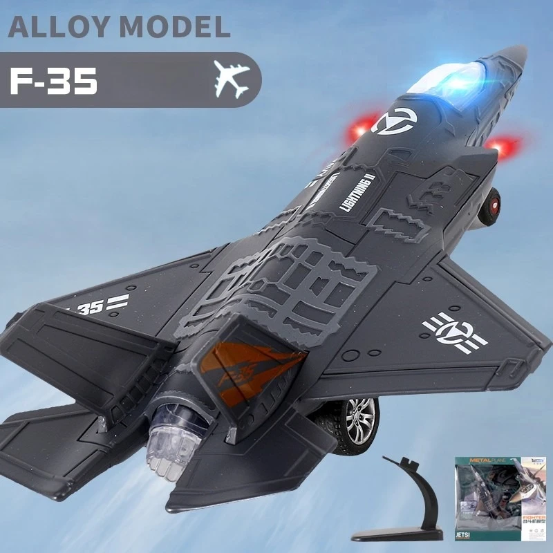 

Alloy F-35 Fighter model acoustooptic return force aviation military aircraft model Toy Ornament Gift
