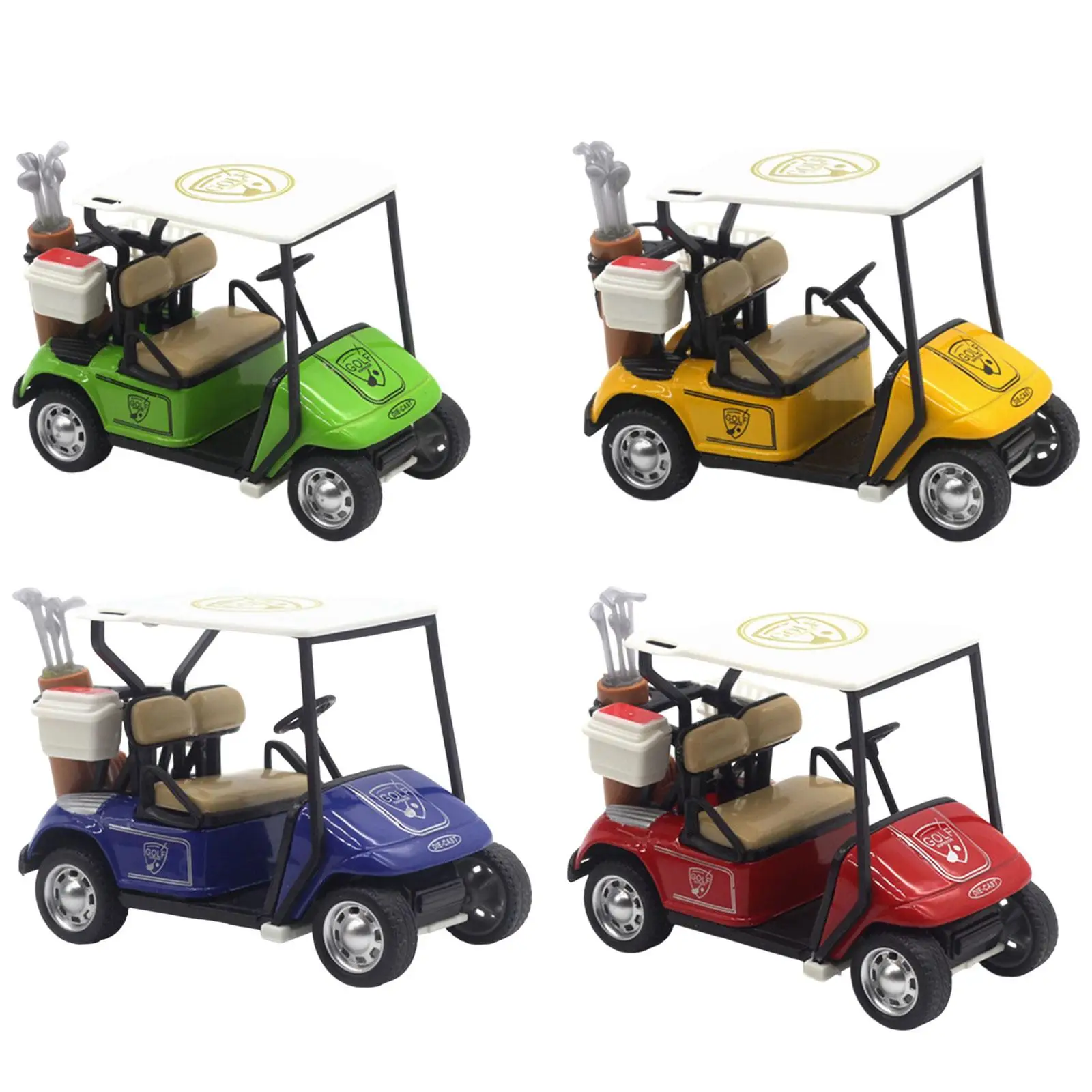 Golf Cart Model Golfcart Pullback Vehicle Mini Golf Cart Model Toy for Kids Golf Lovers Dollhouse Accessories Cake Toppers Gifts