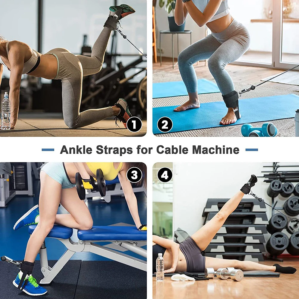

2Pcs Ankle Straps for Gym Leg Strength Training Cable Machine Accessories Comfortable Touching Fitness Ankle Bands