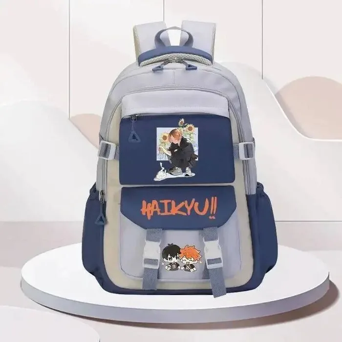 

Breathable Mesh Black Blue Brown Green Purple Student Teens School Bags Backpacks Anime GAME