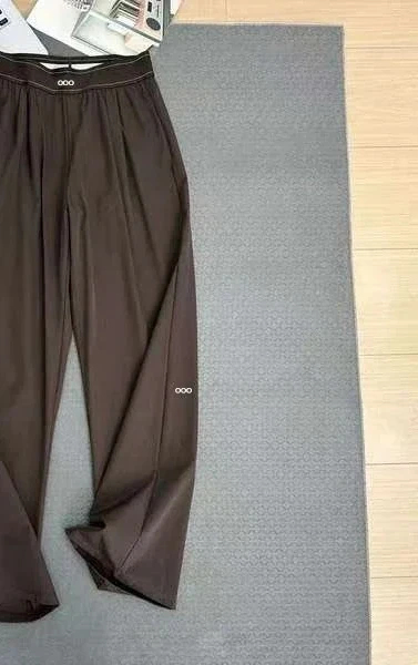2026 Lässige Damen-Sommerhose mit hoher Taille und dünnem Stoff, atmungsaktive, fließende, gerade geschnittene, weit geschnittene Yoga-Hose