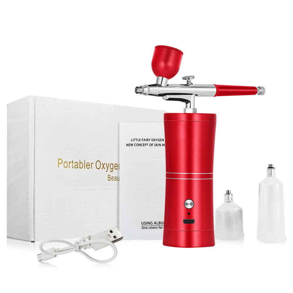 Imagem -06 - Airbrush Prego com Compressor Airbrush Portátil para Unhas Pintura de Bolo Art Paint Air Brush Kit