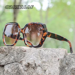 CRIXALIS Vintage Polygon Sunglasses for Women Fashion Retro Driving Anti Glare Sun Glasses Female Beach Travel Shades UV400