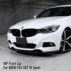 For BMW F34 3GT M Sport 3D Style Gloss Black ABS Front Bumper Lip Splitter Spoiler Diffuser 2013-2021 Bodykits Tuning