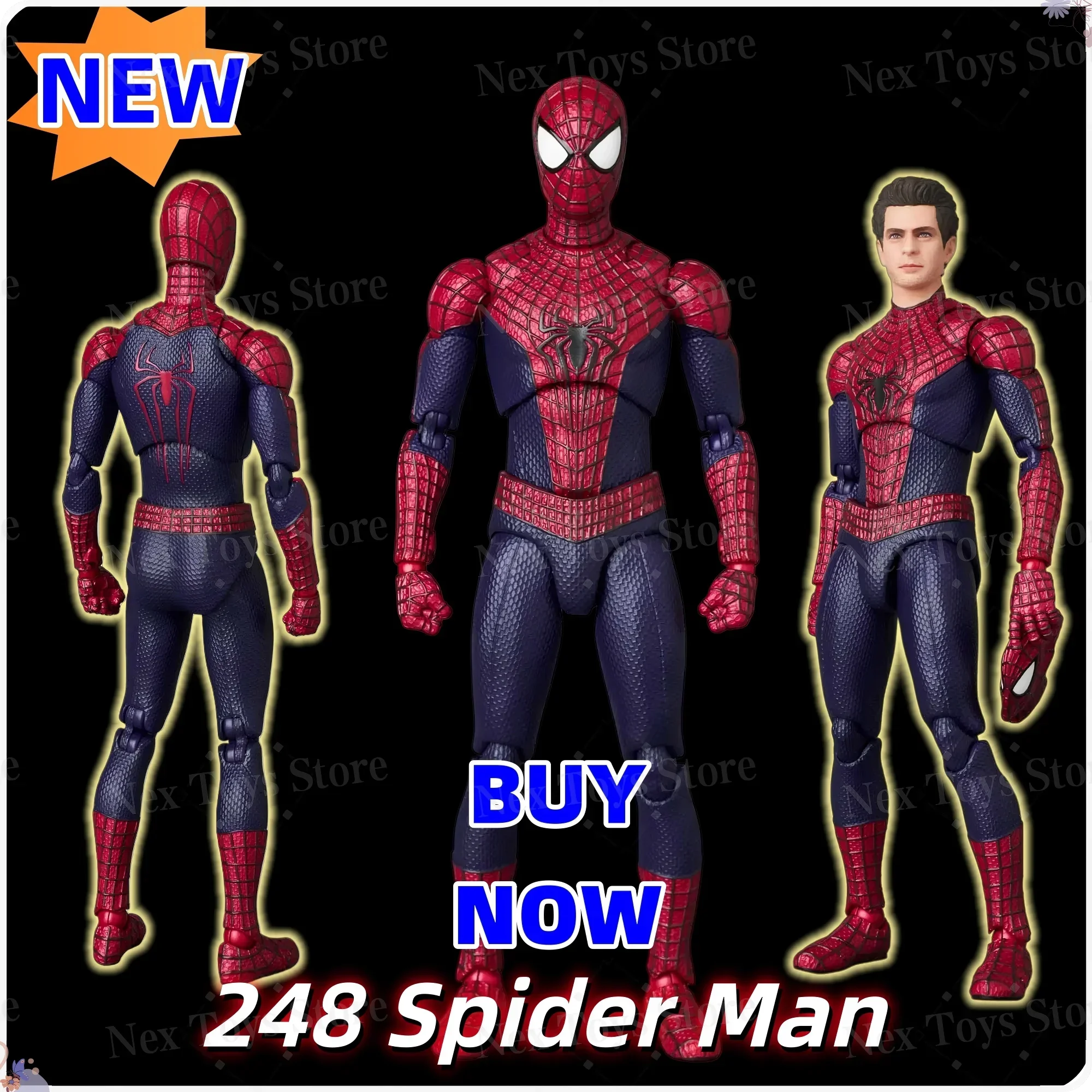

Оригинальная новая фигурка Mafex 248 The Amazing Spider-Man 2 Эндрю Гарфилд, аниме-фигурка, модель Ko, детские игрушки, подарки на день рождения