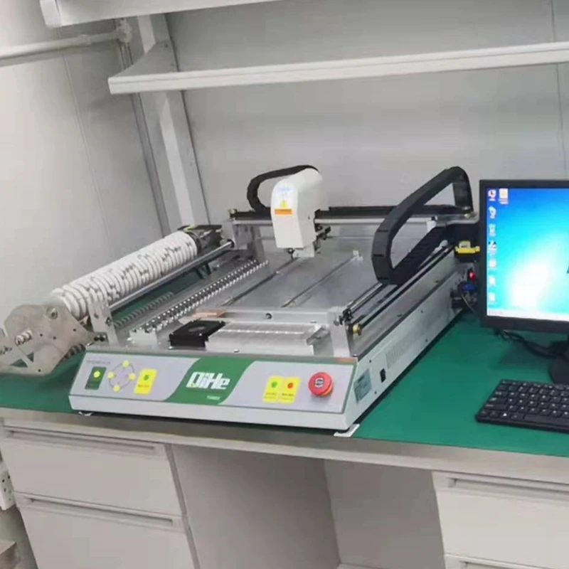 Máquina pequeña SMT LYBGACNC, máquina de recogida y colocación de escritorio, 2 cabezales con 2 cámaras, sistema Visual para línea de producción LED PCB BGA