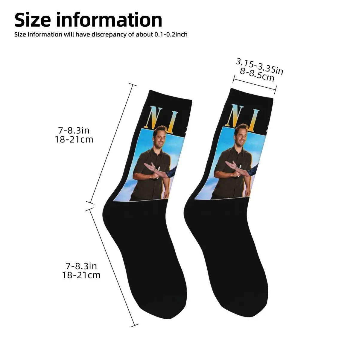 NICK MILLER Homage Tee Classic Socks Super Soft Stockings All Season Long Socks Accessories for Man's Woman's Birthday Present