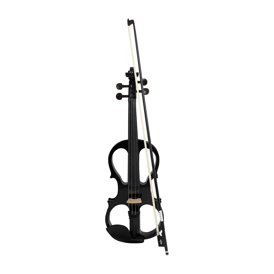 Violin bow, pure ponytail ebony carved colored shell octagonal bow rod, composite flower carbon fiber violin bow