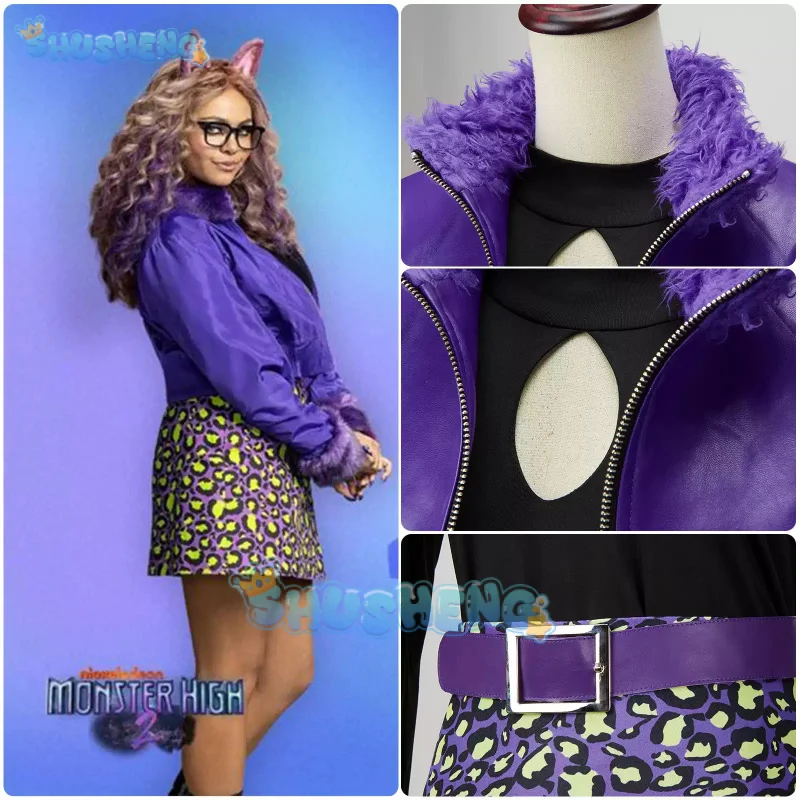 costume-de-cosplay-anime-monster-clawdeen-wolf-uniforme-de-fete-de-carnaval-d'halloween-vetements-de-jeu-de-role-de-noel