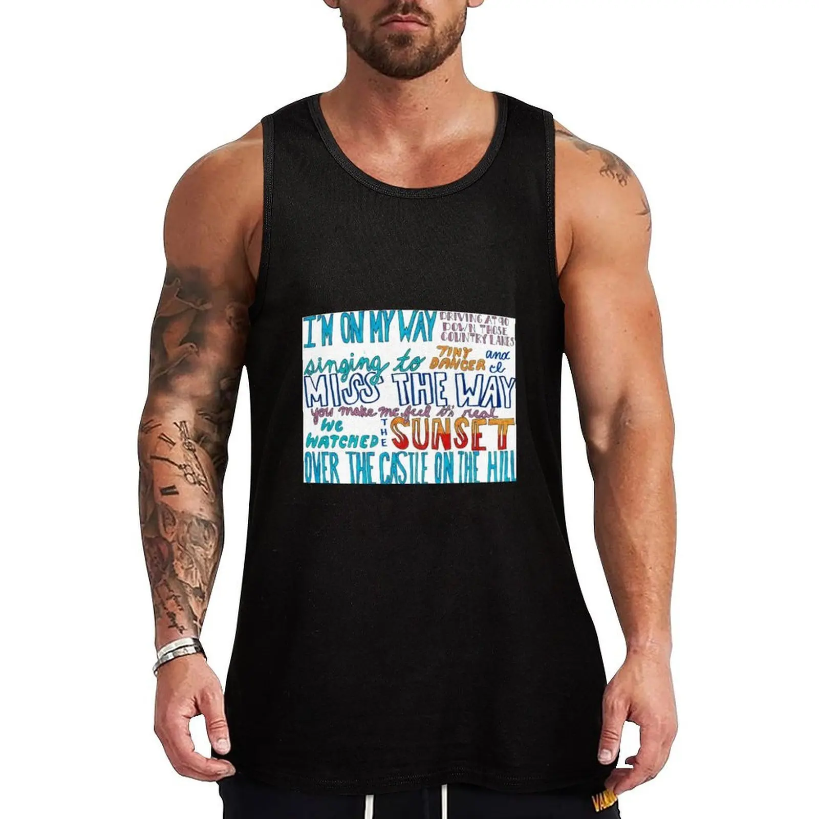 Castle on the Hill Tank Top Relaxed Casual Tank Top Summer Loose Sleeveless Tee