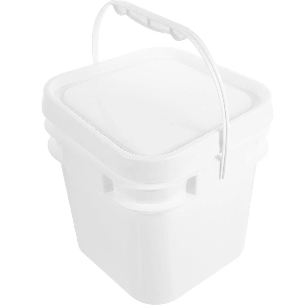 

Clear Chemical Barrel Paint Storage Bin Coating White Pp Plastic Bucket With Handle