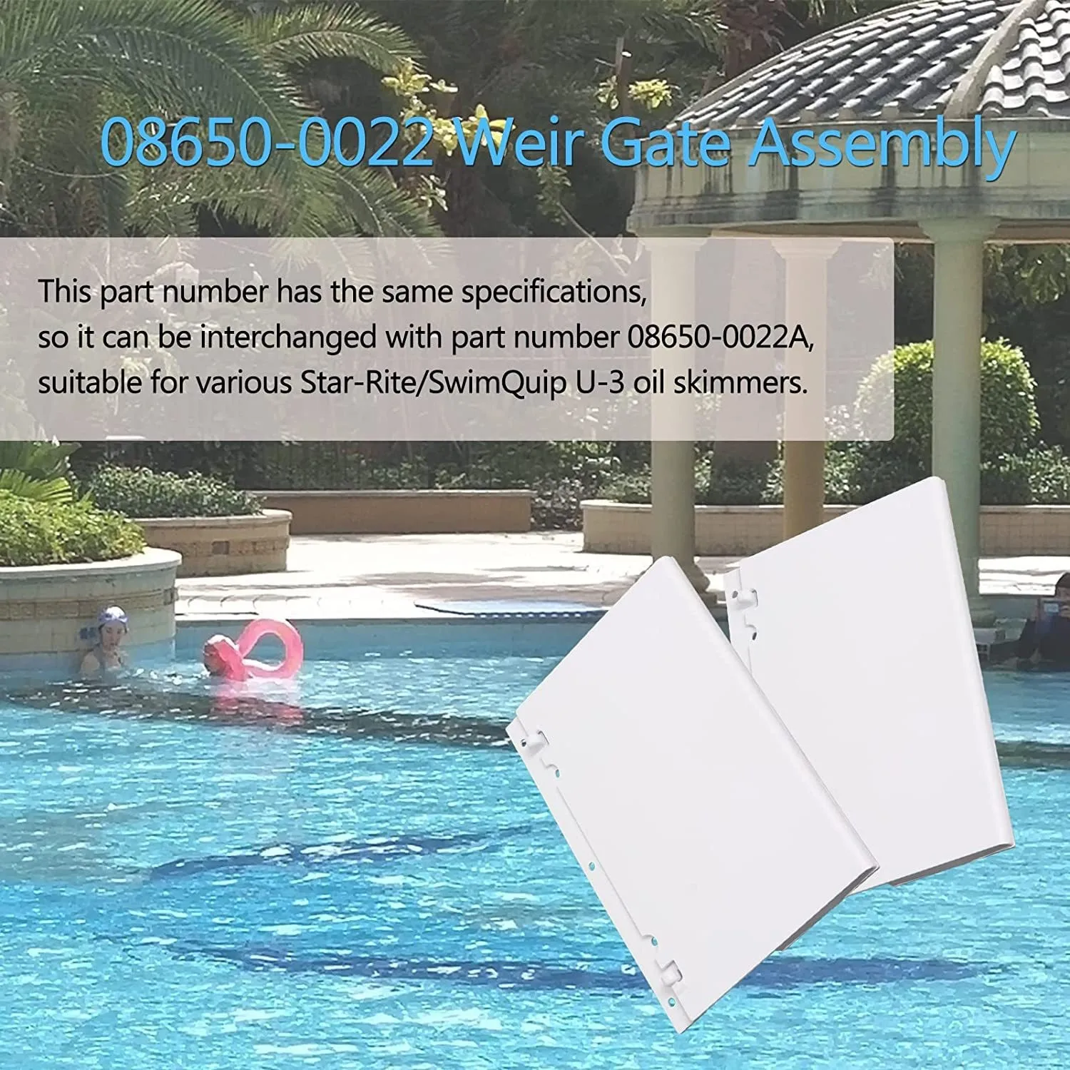 For Pentair Sta Rite U 3 Compatible Baffle Skimmer Door Assembly 08650 0022 Pool Spa Replacement Part