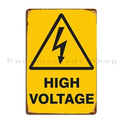 Warning High Voltage Metal Signs Personalized Classic Party Design Wall Decor Tin Sign Poster