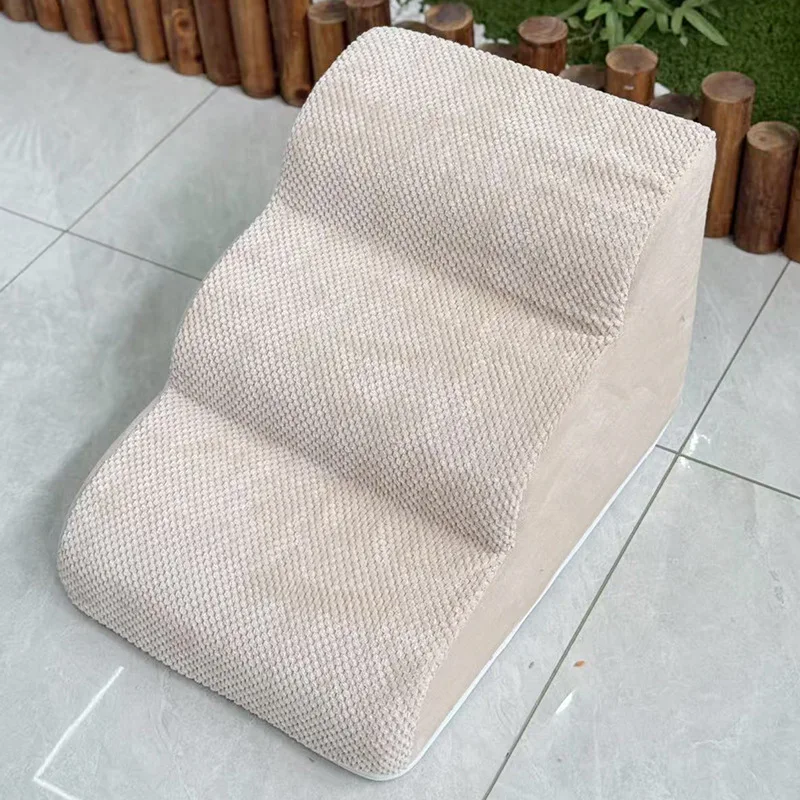 

High Density Foam Dog Stairs Step Ramp Small Dogs Old Cat Injured Doggies 2 3 Step Non-Slip Bottom Stairs for High Bed and Couch