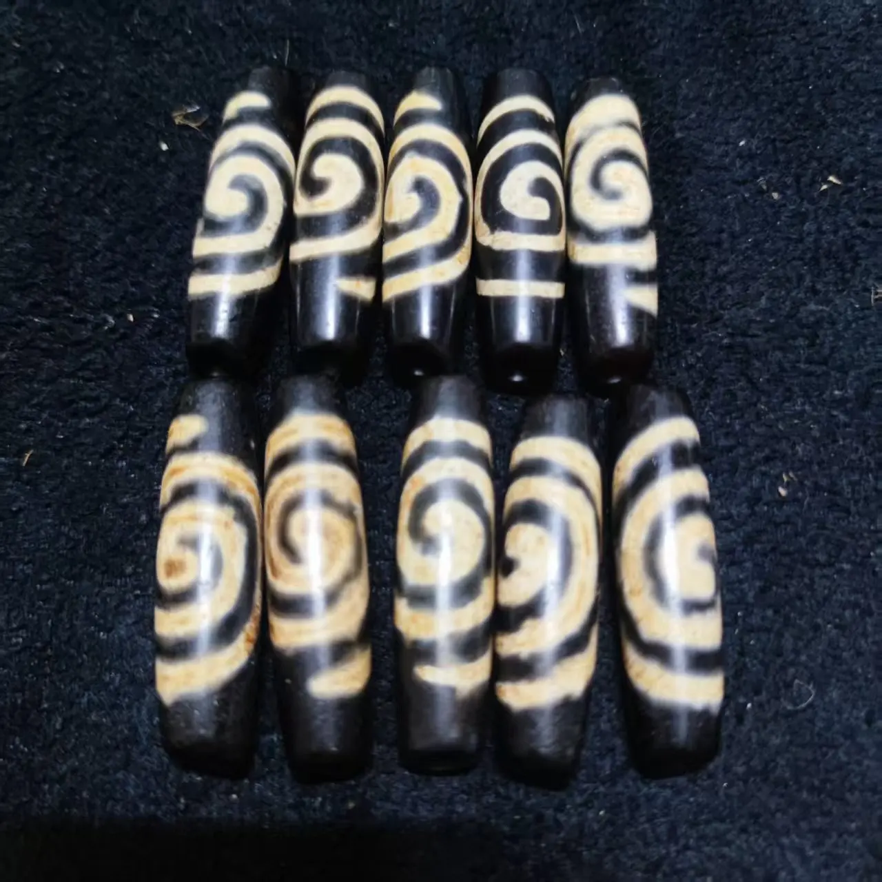 10pcs/lot Sprial Patterns big holes 55mm long Tibetan styles for pendants high quality