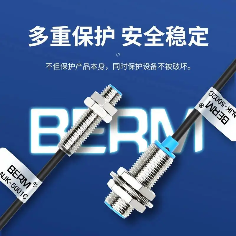 M8 M12 M18 قاعة القرب التبديل NJK-5002c الاستشعار 3 سلك NPN لا المغناطيس المغناطيسي NC