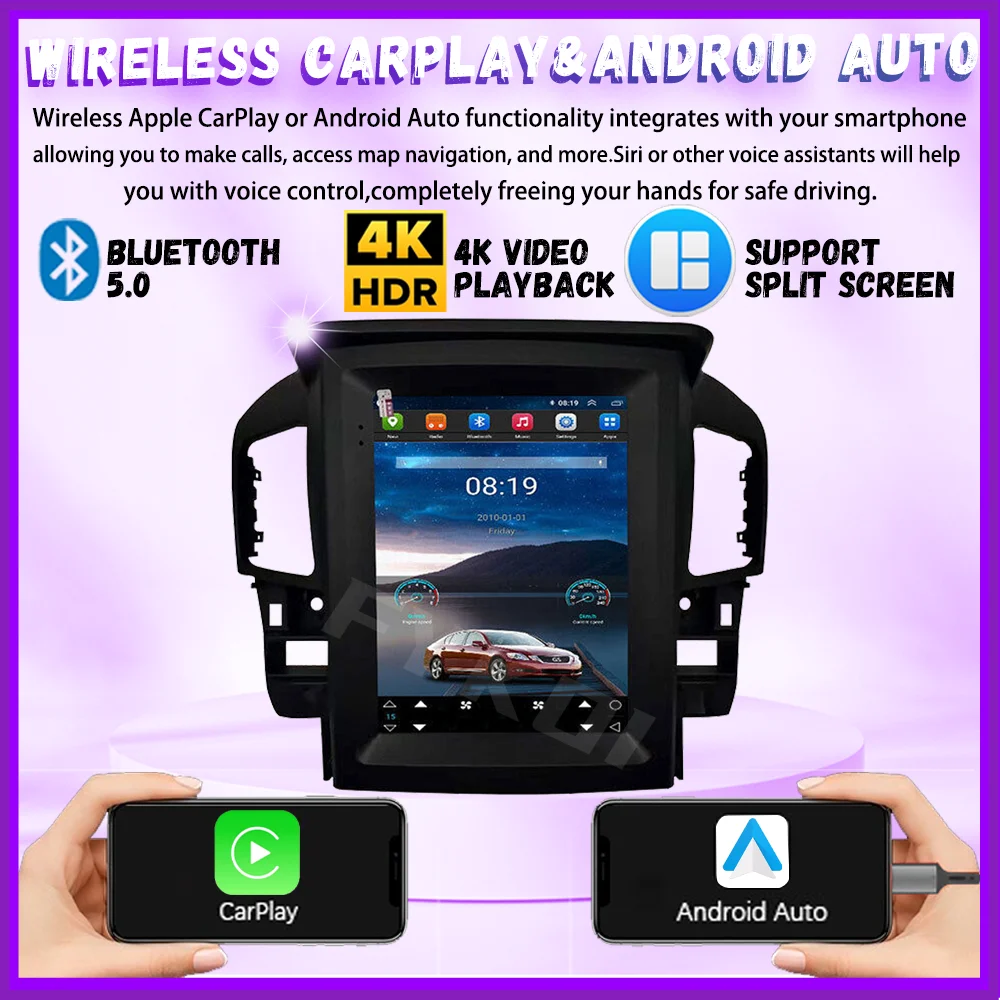 Car Radio For Lexus RX300 RX330 RX350 1998-2005 CarPlay Android Auto Tesla Style Automotive multimedia Bluetooth WIFI GPS Stereo