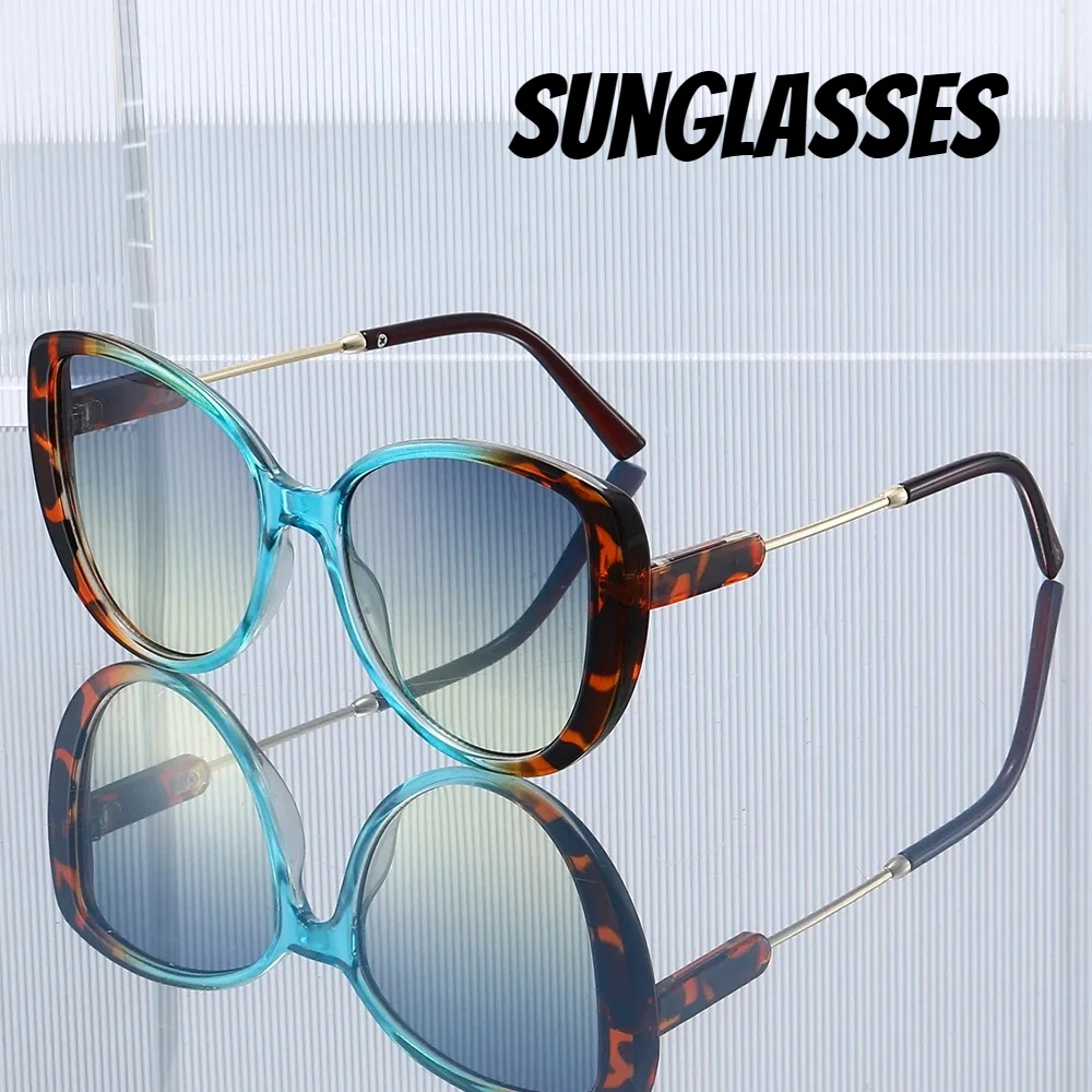 

Женские персонализированные солнцезащитные очки с квадратной оправой, большие, для улицы, с защитой от УФ-излучения, модные очки для вождения и путешествий, UV400