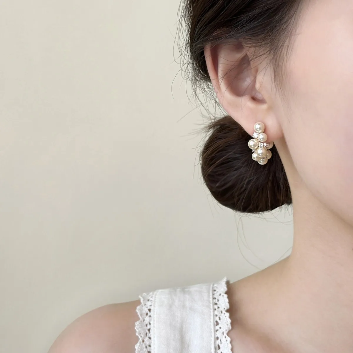 Pearl Hoop Earrings Gold Plated Glamorous Sophisticated Versatile Summer Premium Jewelry for Women Daily Office Party