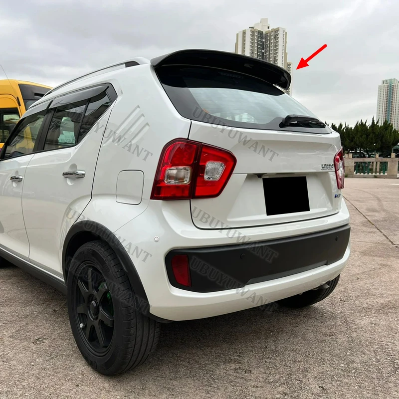 For Suzuki IGNIS 2017 2018 2019 2020 - 2022 ABS Rear Trunk Lid Car Spoiler Ducktail Lip Wings