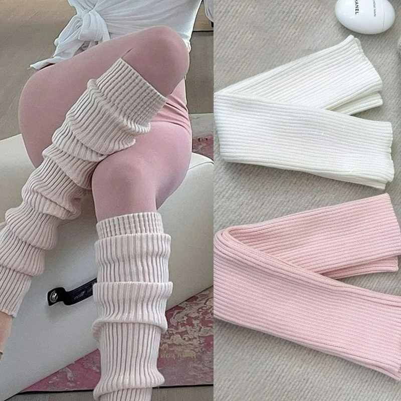 70cm Japanese Lolita Leg Warmers Winter Women Ankle Warmer Girls Gothic Long Socks Thin Knitted Female Cosplay Socks Boot Cuffs