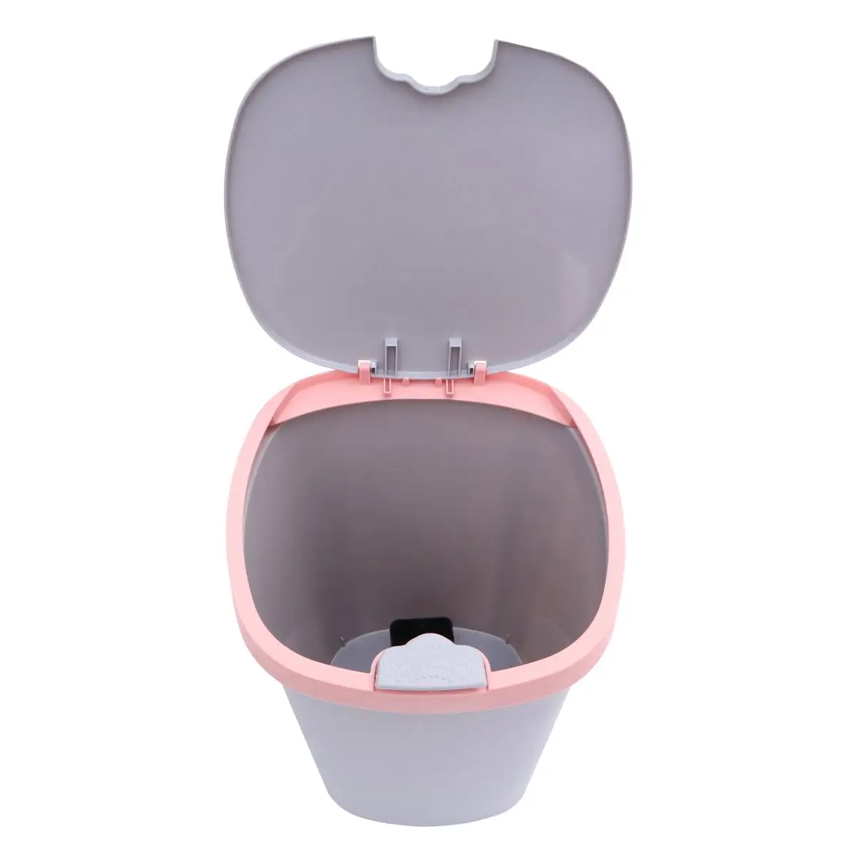 

Flip Trash Can Stylish Garbage Slender Easy-open Cans with Lid Push-button Pedal Large Capacity