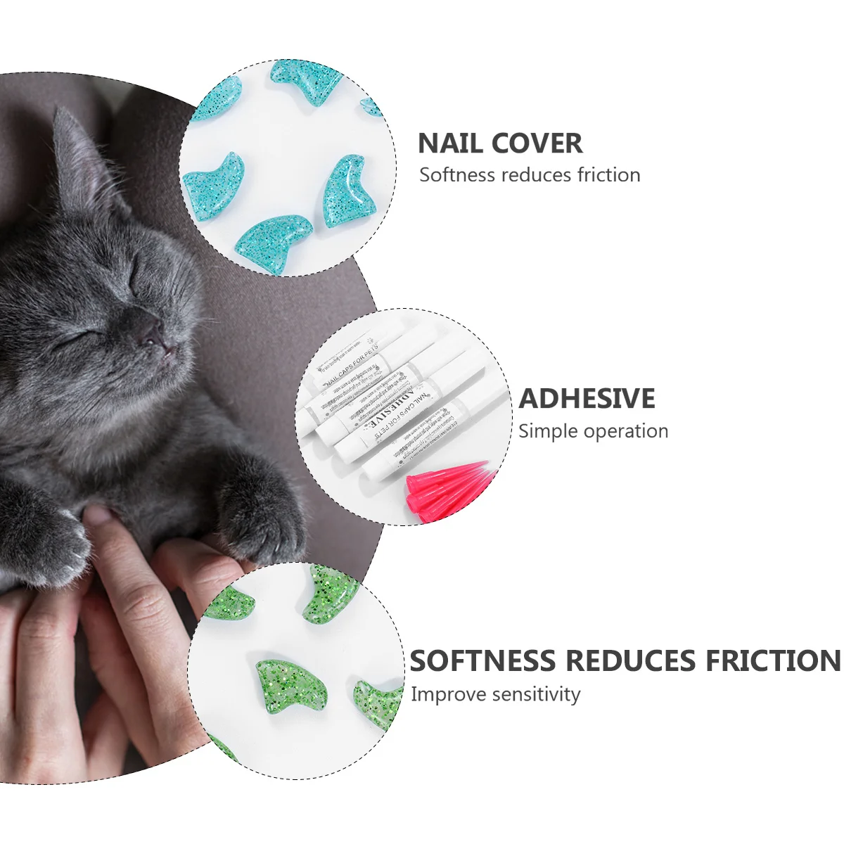 

100pcs Cat Premium Natural Rubber Scratch Protection For Furniture Cover Claw Caps For Cats In Various