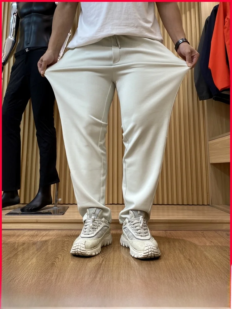 

Comfortable Elastic Waist Casual Pants Men's Color Soft Stretch Autumn Winter New Sle Versatile Casual Trousers