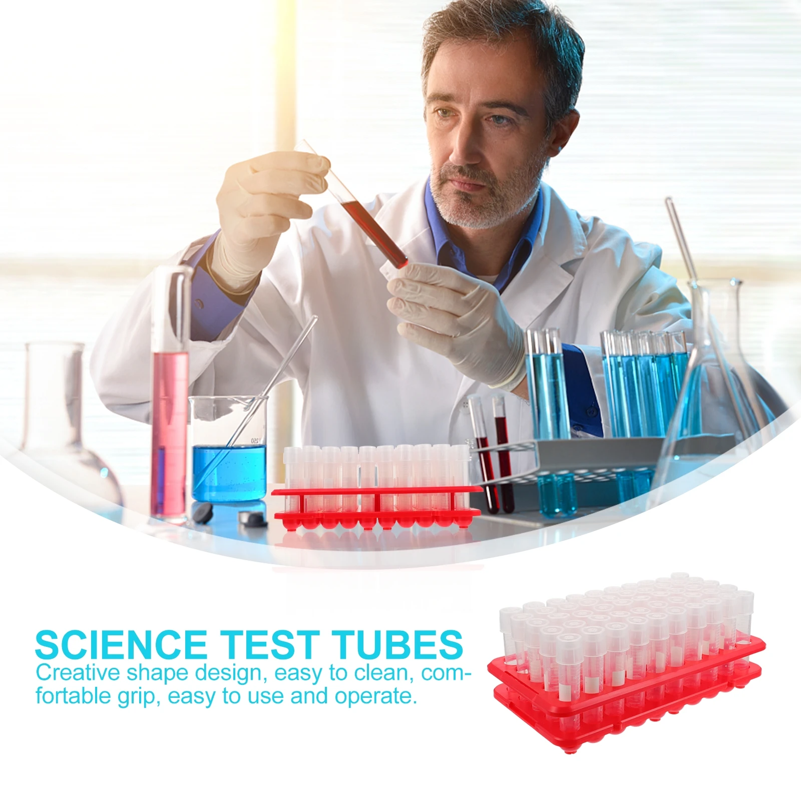 

100pcs Bacteria Culture Tubes Plastic Test Tubes 12Ml Leakproof Caps Smooth Inner Surface Easy Grip Lab Kitchen Use