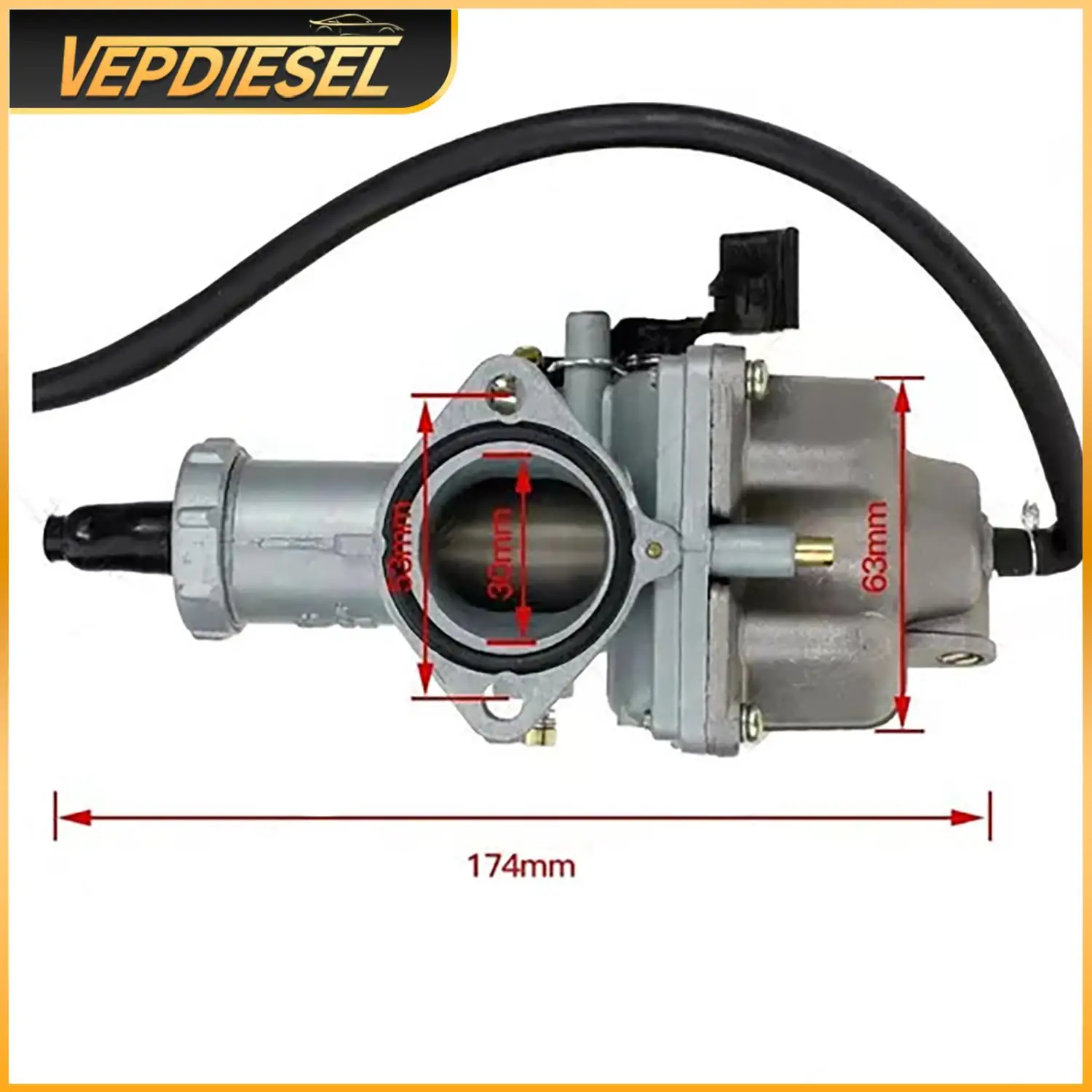 

1PC Sliver Aluminum Motorcycle Carburetors For Italika Dm200 E01010067 Professional Motorcycle Accessories