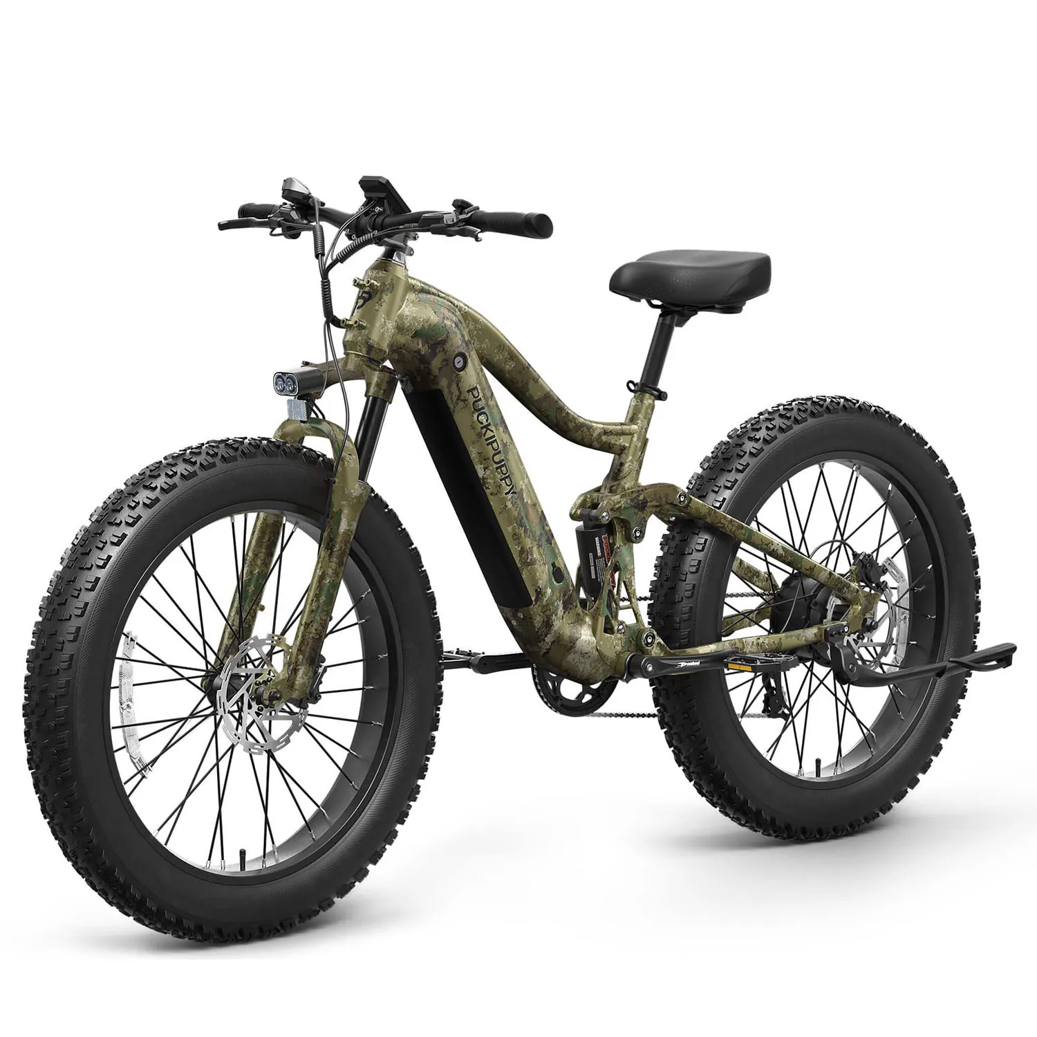 PUCKIPUPPY دراجة كهربائية للبالغين 960 واط 48 فولت 20 أمبير بطارية Ebike تعليق كامل 26 "الإطارات الدهون E الدراجة دراجة كهربائية جبلية