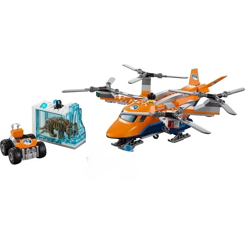 Compatibele sets bouwstenen uit de stadsserie 60193 Arctic luchtvervoer Helikopter poolvervoer vliegtuigen kindercadeaus