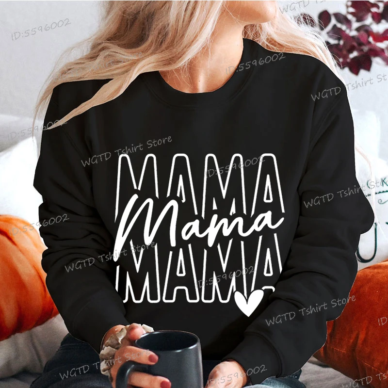 

Funny Mother’s Day Gift Sweatshirt Hoodie Mom Life Fashion Casual Woman Clothing Trendy Mama Designs Mother's Day Sweatshirts