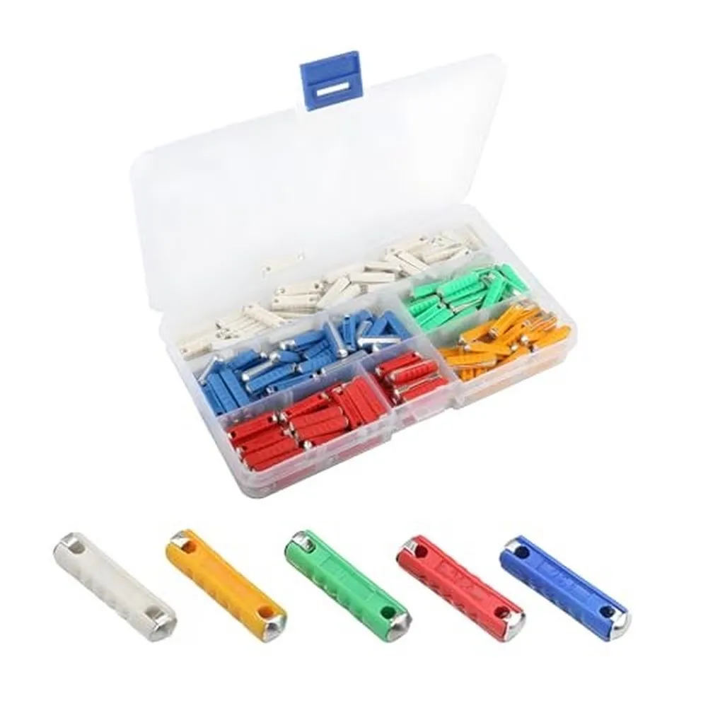 200Pcs Car Fuses Type FOR Torpedo Shaped Automotive Fuses Various Amperages 5A 8A 10A 16A 25A Fuse Set