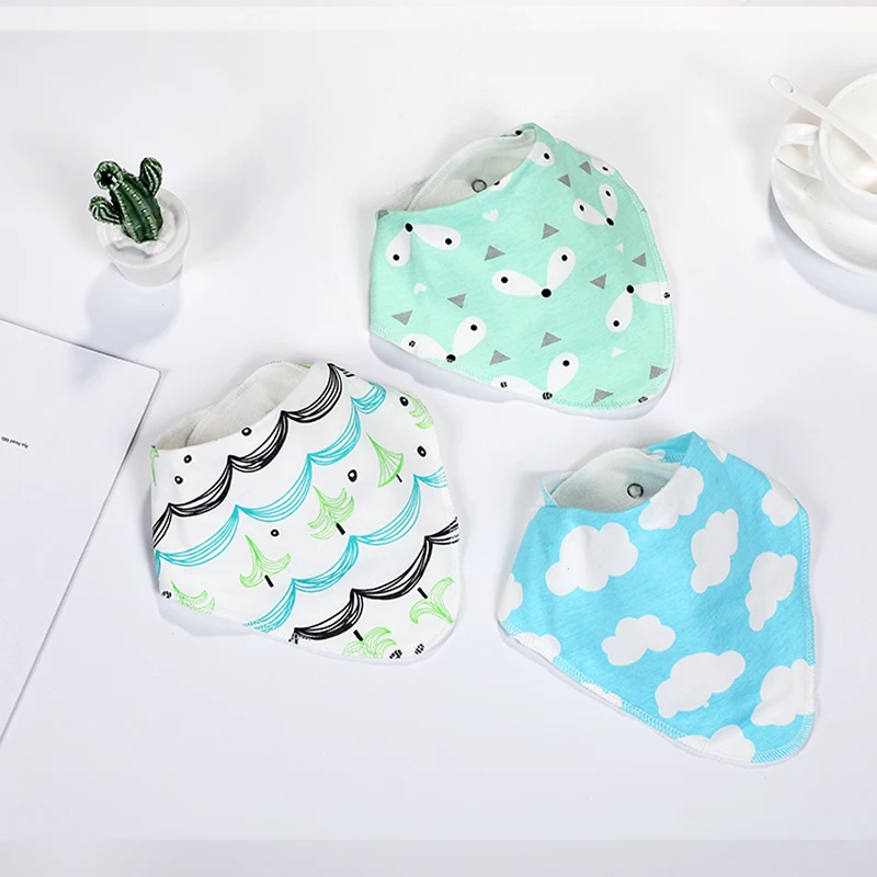 4pcs/Set Bamboo Fiber Organic Baby Bibs Triangle Burp Cloths Saliva Towel Baby Feeding Bibs Soft Absorbent Waterproof Towel