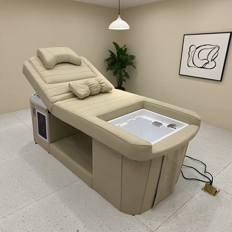 Lifting Head Therapy Shampoo Bed Water Circulation Foot Therapy Integrated Foot Bath Beauty Salon Health Center SPA Fumigation F