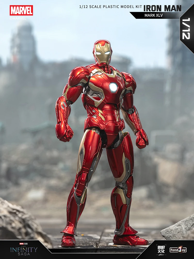 Fondjoy Iron Man MK45 Model Kit Infinity Saga Ironman MARK XLV Assembly Toy ABS Material Joint Movable Children's Birthday Gifts