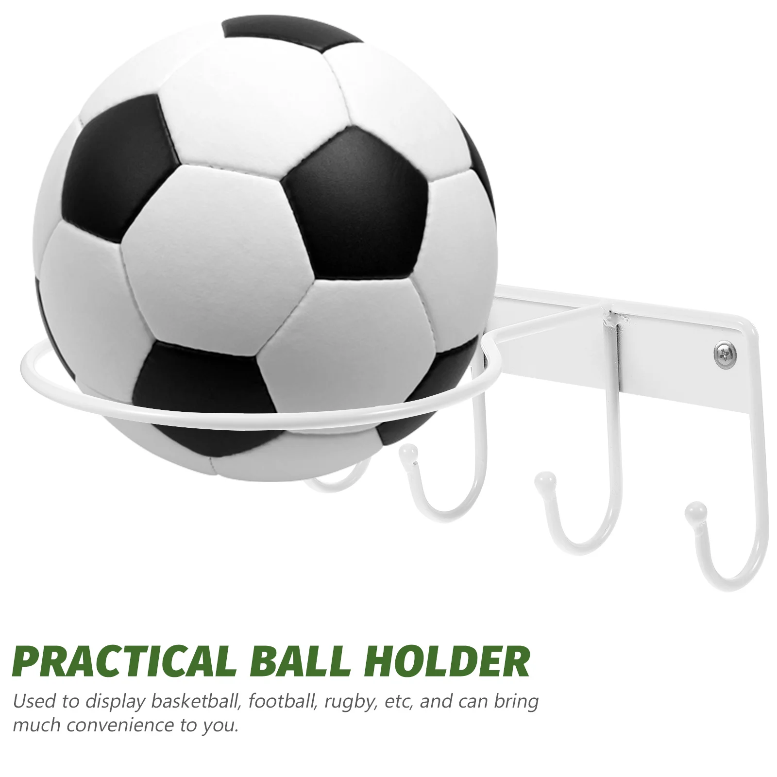 حامل كرة السلة للتخزين مصنوع من مادة حديدية، حامل كرة القدم الرجبي القوي، حامل الصالة الرياضية المنزلي، حامل الفريق الرياضي