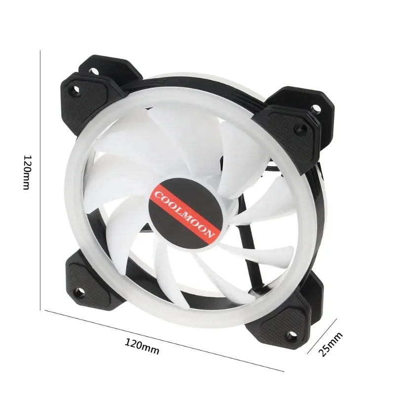 120mm RGB Quiet Adjustable PC Cooling Fan IR Remote High Airflow CPU Cooler Multi Pack Options for Gaming Desktop Chassis view 2