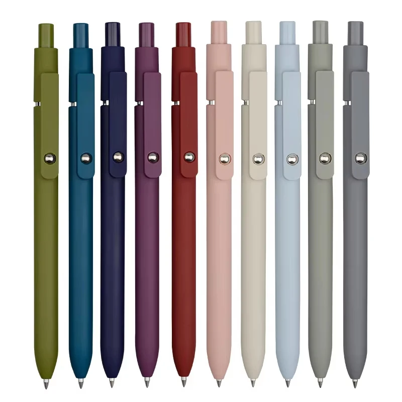 5 Pcs 5 Color Gel Pen Set Fine Point Ballpoint Pens Retro Retractable Gel Ink For School Writing Stationery Smooth Gel Ink Pen