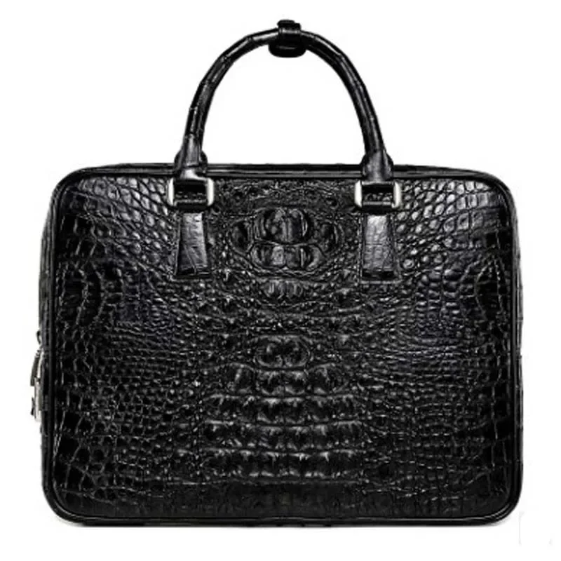 LINSHE crocodile Man bags handbag Tcrocodile leather bag business leisure handbag business trip Big bag A briefcase