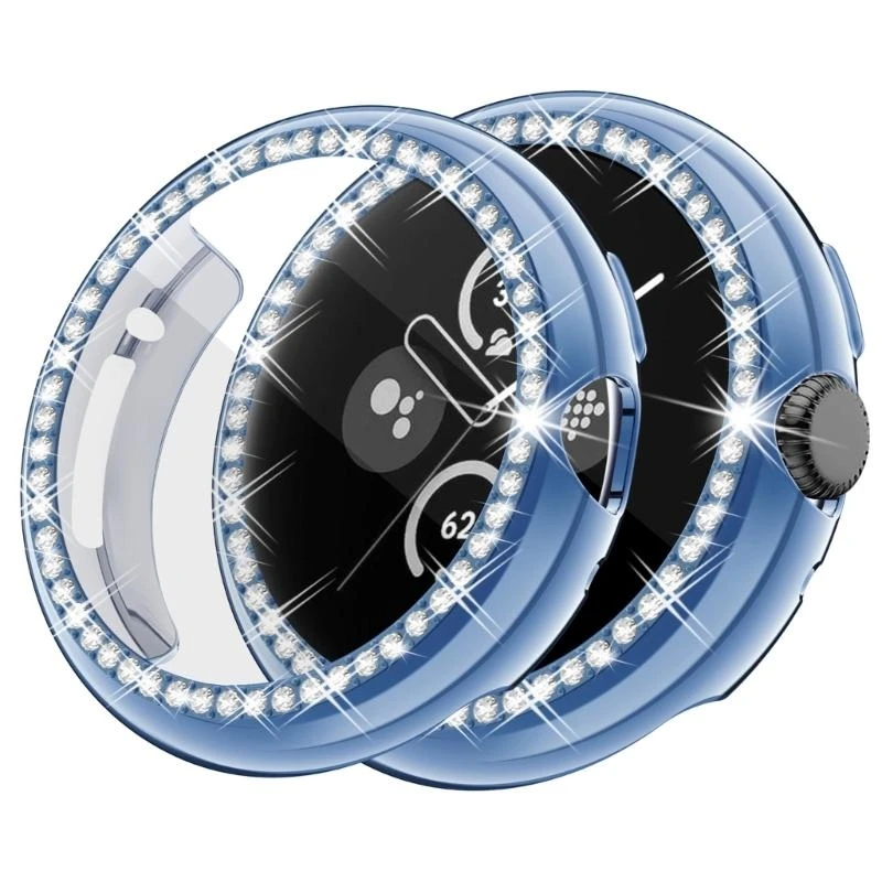 83CE Full Coverage Diamond Bezel Shell Protector Cover Scratchproof Housing Replacement Silicone Cover